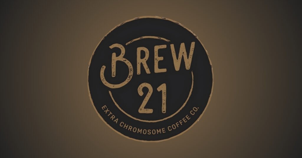 Brew 21 Extra Chromosome Coffee Co. logo, a mission-driven coffee shop on Historic C-Street.