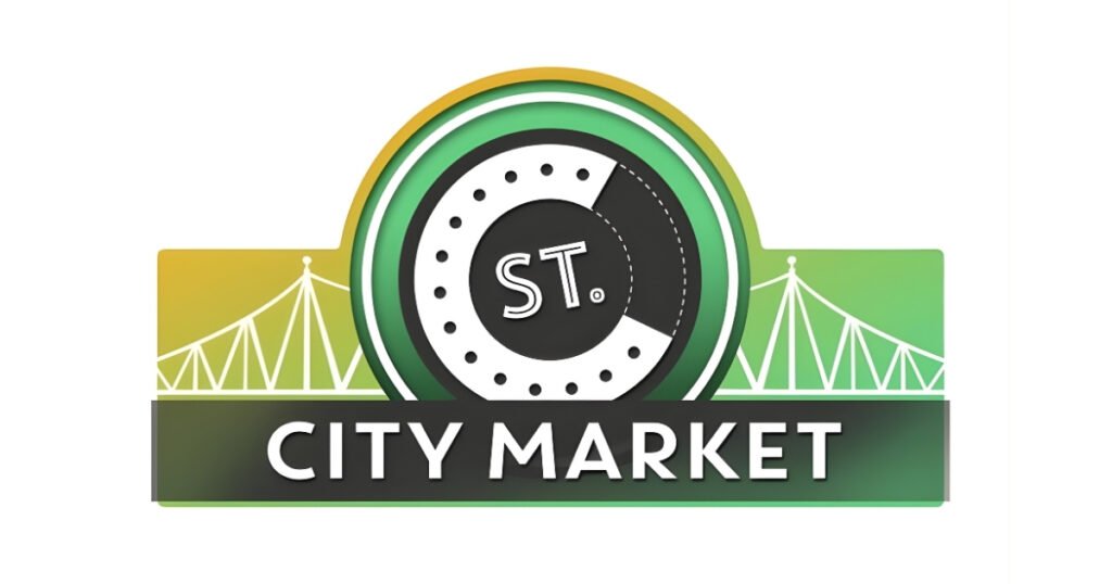 C-Street City Market logo, the Saturday farmers market on Historic Commercial Street in Springfield, MO.