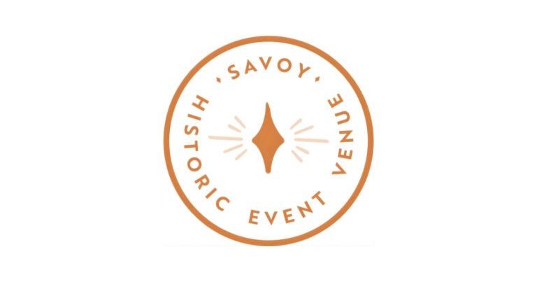 The Savoy badge reading Historic Event Venue, on Historic Commercial Street in Springfield, Missouri.