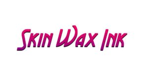 Skin Wax Ink logo in pink script, a skincare, waxing, and brow studio on Historic C-Street, Springfield, MO.
