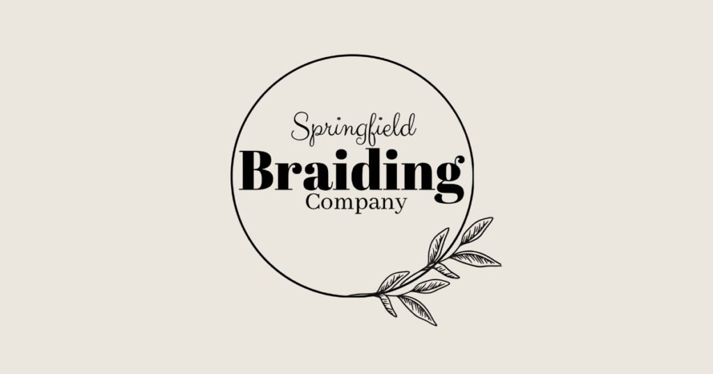 Springfield Braiding Company logo, a hair braiding salon on Historic Commercial Street, Springfield, Missouri.