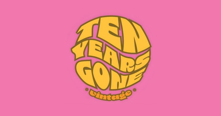 Ten Years Gone Vintage retro logo, a vintage clothing shop on Historic Commercial Street, Springfield, MO.
