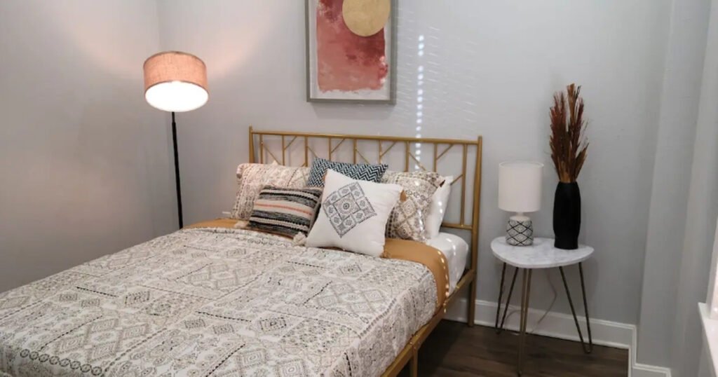 Interior of Truth Loft, a boutique loft rental on Historic Commercial Street in Springfield, Missouri.
