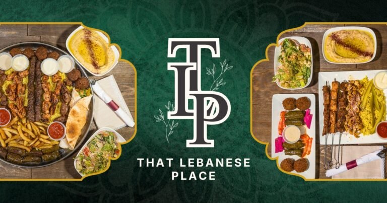 A That Lebanese Place spread of kebabs, falafel, hummus, and grape leaves on Historic C-Street.