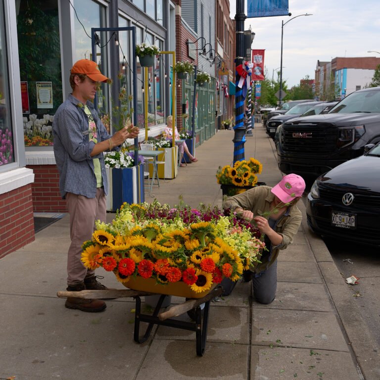 The C-Street Floral Stroll, a one-mile loop of floral arrangements on C-Street in June in Springfield, MO