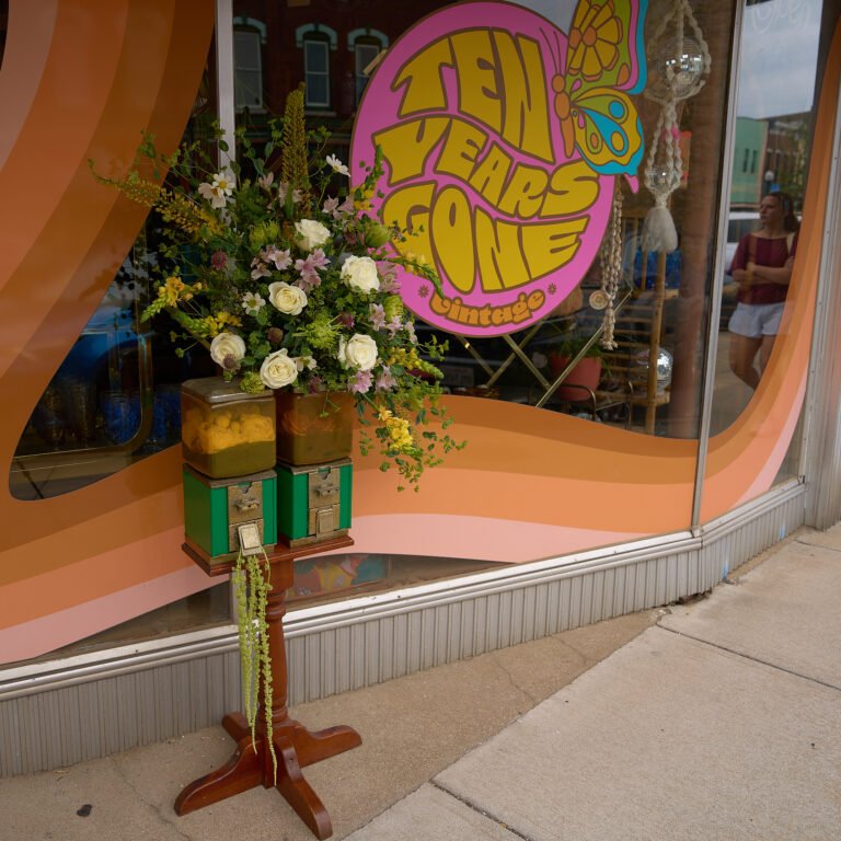 The C-Street Floral Stroll, a one-mile loop of floral arrangements on C-Street in June in Springfield, MO