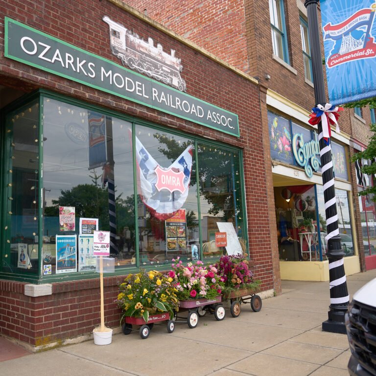 The C-Street Floral Stroll, a one-mile loop of floral arrangements on C-Street in June in Springfield, MO