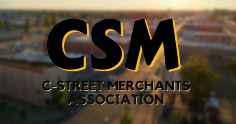 C-Street Merchants Association (CSM) logo for the Historic Commercial Street business group, Springfield, MO.