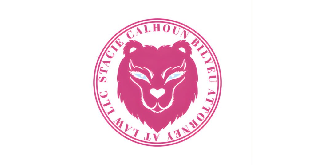 Stacie Calhoun Bilyeu Attorney at Law seal with a lioness crest, in Springfield's Historic C-Street district.