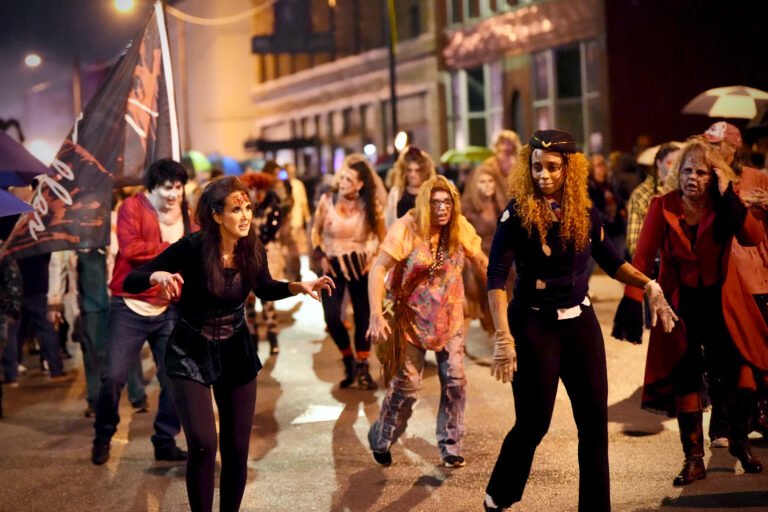Costumed participants at Thriller on C-Street, a Halloween event on Historic Commercial Street, Springfield, MO