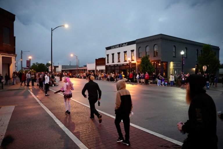 Costumed participants at Thriller on C-Street, a Halloween event on Historic Commercial Street, Springfield, MO