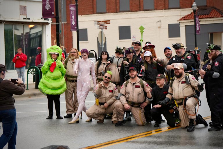 Costumed participants at Thriller on C-Street, a Halloween event on Historic Commercial Street, Springfield, MO
