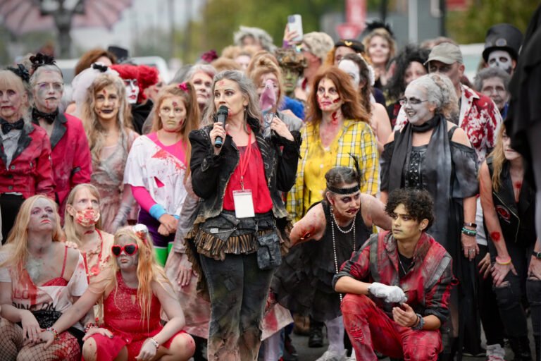 Costumed participants at Thriller on C-Street, a Halloween event on Historic Commercial Street, Springfield, MO