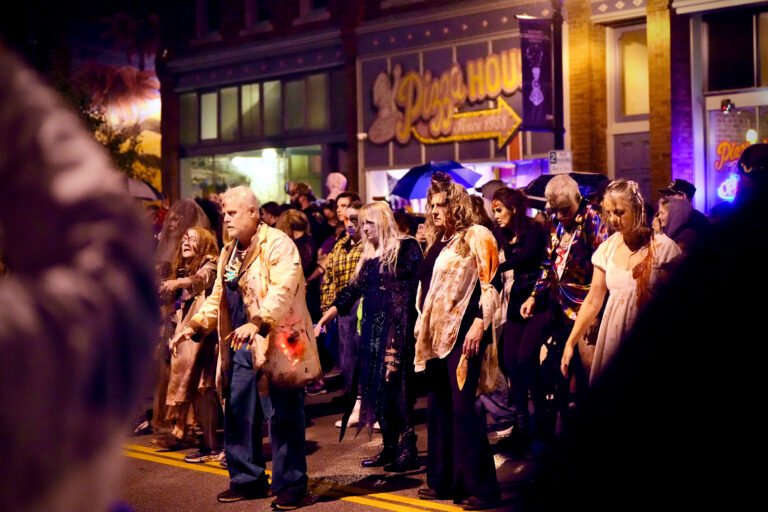 Costumed participants at Thriller on C-Street, a Halloween event on Historic Commercial Street, Springfield, MO