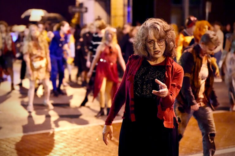 Costumed participants at Thriller on C-Street, a Halloween event on Historic Commercial Street, Springfield, MO
