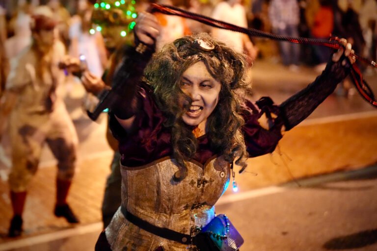 Costumed participants at Thriller on C-Street, a Halloween event on Historic Commercial Street, Springfield, MO