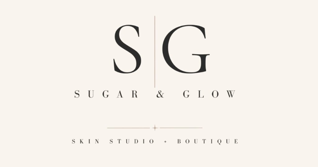 Sugar & Glow Skin Studio and Boutique logo, a skincare studio on Historic C-Street in Springfield, Missouri.