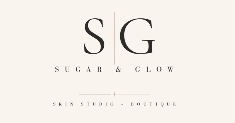 Sugar & Glow Skin Studio and Boutique logo, a skincare studio on Historic C-Street in Springfield, Missouri.